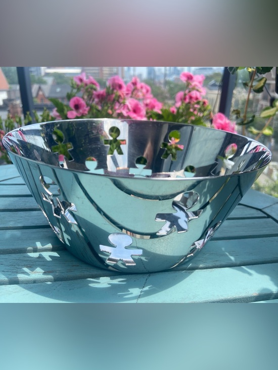Alessi Other - Alessi Girotondo Stainless Steel Fruit Bowl 8.25" King Kong Giovannoni Italy